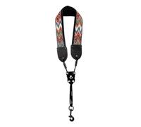 Fiorky Tracolla universale for sassofono Fascia for clarinetto regolabile con chiusura a gancio Imbracatura for sassofono contralto e tenore (ricamo colorato)