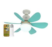 Fiorky Ventilatori da Soffitto con Luci e Telecomando, Ventilatore con Attacco E27 Base E27 42 cm Lampadina LED Ventilatore da Soffitto 3 velocità Dimmerabile for Camera da Letto Soggiorno C