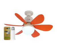 Fiorky Ventilatori da Soffitto con Luci e Telecomando, Ventilatore con Attacco E27 Base E27 42 cm Lampadina LED Ventilatore da Soffitto 3 velocità Dimmerabile for Camera da Letto Soggiorno C