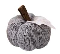 Fiorky Zucche all'uncinetto Decorazione Raccolta fatta a mano Zucca all'uncinetto Zucca artificiale autunnale for la decorazione del caminetto della fattoria (Grigio)
