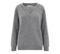 Fiorucci - Maglione Scollo a V con Toppa Angeli - - Knitwear - Donna - Grigio - M