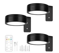 Fiotha 3 Pezzi Luci LED Senza Filo, Luce per Quadro Senza Fili Ricaricabile, Luce per Quadri Senza Fili con Telecomando, 3 Color Temperatures, Luci da Esposizione, per Armadio Esposizione Pittura Arte