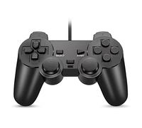 FIOTOK Controller cablato compatibile con console PS2 con joystick aggiornato/doppio shock/con cavo 2.2M PS2 Remote Gamepad | Enhanced (nero)