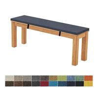 FIOVIP Cuscino Per Panca 100X30X5CM Sfoderabile Lavabile Doppio Antiscivolo Altamente Elastico Adatto per Panchine da Giardino, Altalene, Terrazzi, Panchine da Interno(blu grigio scuro)