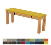 FIOVIP Cuscino Per Panca 120X40X3CM Sfoderabile Lavabile Doppio Antiscivolo Altamente Elastico Adatto per Panchine da Giardino, Altalene, Terrazzi, Panchine da Interno(giallo)