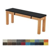 FIOVIP Cuscino Per Panca 70X30X3CM Sfoderabile Lavabile Doppio Antiscivolo Altamente Elastico Adatto per Panchine da Giardino, Altalene, Terrazzi, Panchine da Interno(nero)