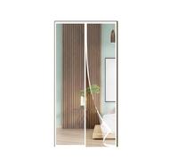 FIOVIP Porta magnetica per zanzariera, 80x150CM Tenda,chiusura automatica, facile installazione senza fori(poliestere, bianco)