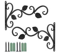 Fippy 2 Pezzi Ganci per Piante Sospese, Parete Staffa per Pianta per Cesto Pensile Mangiatoie Uccelli Lanterne Campanelli Eolici Decorazione per Esterni