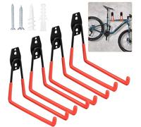 Fippy 4 Pezzi Ganci per Garage da Muro, Ganci per Garage Appendi Tutto, Ganci da Parete Garage Lunghi per Scale, Biciclette, Attrezzature Sportive