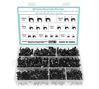 Fippy 600 pezzi fermacavi in acciaio per chiodi 4 mm 5 mm 6 mm 7 mm 8 mm 10 mm 12 mm fermacavi per fissaggio cavi (nero) (nero)