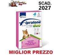 Fipralone Duo 4 pipette antiparassitario antipulci gatto come frontline combo