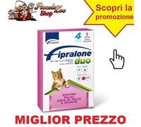 Fipralone Duo 4 pipette antiparassitario per gatto/gatti contro pulci e zecche