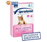 FIPRALONE GATTO 4 PIPETTE ANTIPARASSITARIO ANTIPULCI Pulci-zecche