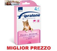 Fipralone spot-on 4 pipette antiparassitario antipulci gatto SCAD. 2028