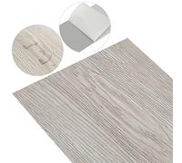 Fiqops Pavimenti in PVC, autoadesivi per pavimenti in vinile, ca. 5 m², antiscivolo, impermeabile, per pavimenti di design (White Oak)