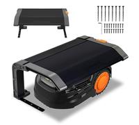 Fiqops Robot tosaerba, garage per robot tosaerba in plastica PP, protezione dalla pioggia per tosaerba, robot tosaerba, protezione dai raggi UV, pieghevole, 72 x 56 x 36 cm, nero