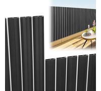 Fiqops Tappetino frangivista in PVC 100 x 400 cm, protezione da sguardi indiscreti per balcone, lunghezza regolabile, flessibile, protezione dal vento e impermeabile, resistente ai raggi UV, doppio
