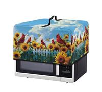 Fiqyvagox Cardinale Girasole Farfalla Cielo Copertura per Microonde Antispruzzi Copertura Universale per Forno a Microonde Antipolvere Antiolio Copertura per elettrodomestici da Cucina con Manico