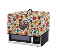 Fiqyvagox Copertura antipolvere per forno a microonde con stampa floreale a prova di olio, resistente agli strappi, resistente ai graffi, facile da pulire, accessori per la decorazione della casa, S