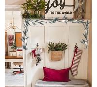 Fir Garland Artificial Lifelike, Norfolk Pine Garland Christmas Decoration, Door Wreath for Bedroom, Living Room, Mantle, Tavolo, Artificial Christmas Wreath (E)