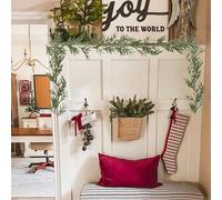 Fir Garland Artificial Lifelike, Norfolk Pine Garland Christmas Decoration, Door Wreath for Bedroom, Living Room, Mantle, Tavolo, Artificial Christmas Wreath (C)