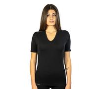 Fir Maglietta Nera Tecnologia Donna - Tessuto micromassaggiante - Migliora Il Tono Muscolare e la Circolazione - Elasticizzata ed Aderente - Traspirante con Funzione Antibatterica