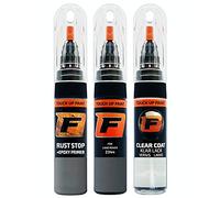 FIRANTO Kit Riparazione Vernice Auto per Land Rover/Range Rover 2344 Nolita Grey - Set rimuovi Graffi per Vernice Auto 3in1-15ml Primer, Pennarello ritocchi Vernice, Vernice lucidante