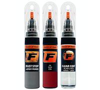 FIRANTO Kit Riparazione Vernice Auto per Mazda 27A Velocity Red - Set rimuovi Graffi per Vernice Auto 3in1-15ml Primer, Pennarello ritocchi Vernice, Vernice lucidante
