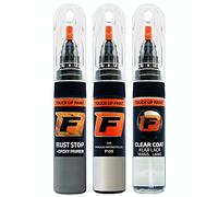 FIRANTO Kit Riparazione Vernice Auto per Piaggio Motorcycles P106 Bianco Perlato - Set rimuovi Graffi per Vernice Auto 3in1-15ml Primer, Pennarello ritocchi Vernice, Vernice lucidante