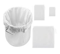 Firavggu 4 Pezzi Sacchetto Filtro per Straining, 200 Micro Mesh Strainer Bag Filtrante in Nylon Fine Panno Filtrante a Maglia con Coulisse Borsa per birra Homebrew per Frutta, Sidro, Uva, Vino
