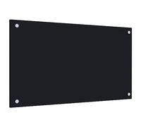 FIRBNUS Paraschizzi per Cucina 70x40 cm in Vetro Temperato Paraschizzi Cucina Vetro Pannello Retrocucina Paraspruzzi Cucina Paraschizzi Parete Cucina Pannelli per Cucine Piano in Vetro Nero