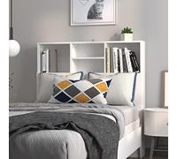 FIRBNUS Testiera con Contenitore Bianco Testiere Letto Mueble Habitacion Testata Letto Matrimoniale Muebles Dormitorio Testiera del Letto Matrimoniale Spalliera Letto 100x19x103,5 cm