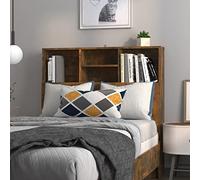 FIRBNUS Testiera con Contenitore Rovere Fumo Spalliera Letto Testiere Letto Mueble Habitacion Testata Letto Matrimoniale Muebles Dormitorio Testiera del Letto Matrimoniale 100x19x103,5 cm