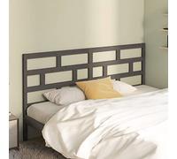 FIRBNUS Testiera per Letto Grigia 186x4x100cm in Legno Massello di Pino Spalliera Letto Mueble Habitacion Muebles Dormitorio Testiera del Letto in Legno Testata Letto Matrimoniale Testiere Letto