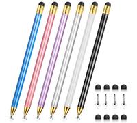 FIRCRE Pennino capacitivo 2 in 1 per touch screen, per iPhone, iPod, Samsung, Android, smartphone e tablet, compatibile con tutti i touch screen (6 X Gold Mix)