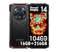 Fire 6 Termocamera Telefono Rugged 10400mAh 16GB+256GB Android 14 (nero)