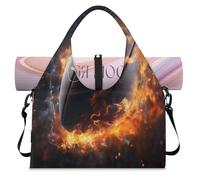 Fire America, borsone sportivo da calcio, con scomparto per scarpe, week-end, per la notte, per palestra, yoga, viaggi, Colore, L, Borsone da viaggio
