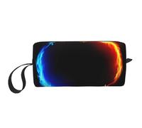 Fire and Ice - Borsa per il trucco con stampa di draghi, borsa per cosmetici resistente, borsa da viaggio per il trucco, regalo essenziale per donne e uomini, bianco, Taglia unica