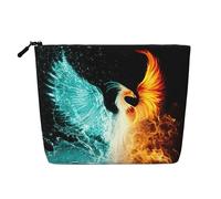 Fire and Water Phoenix - Grande borsa finta in canapa, impermeabile, con cerniera, per viaggi quotidiani