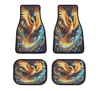 Fire and Water Phoenix - Tappetini per auto, personalizzabili, antiscivolo, anteriori e posteriori, classici per tutte le stagioni, universali, adatti per SUV, furgoni, berline, camion, set da 4 pezzi