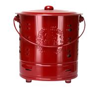 Fire Barrel, Stainless Steel Trash Burner with Lid for Yard Waste and Bonfires, Safe Incineration, Heat-Resistant Paper Bucket Backyard Fireplaces Landscapers Garden Farm and Camp Use, 26x26x28cm