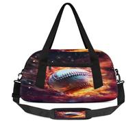Fire Baseball - Borsone da viaggio per bambini, piccolo, leggero, per ragazzi e ragazze, borsa da viaggio per il weekend, borsa da palestra per scuola, sport e pigiama party