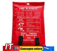 Fire Blanket Fire Suppression Blanket Flame Retardant Protection (1 X 1 M) IT