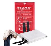 Fire Blankets - Grande Fiberglass Fire Blanket | High Heat Resistant Fire Safety Blanket | Coperta ignifuga 1 x 1 m, coperta anti-incendio per campeggio, griglia, auto, ufficio, impresa