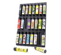 FIRE-Board® 24er | La tavola da collezione definitiva per accendini Clipper® | con supporto, striscia magnetica o per montaggio a parete | Accessorio ufficiale Clipper | Nero