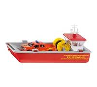 Fire Brigade working boat Modello di barca dei vigili del fuoco Preassemblato 1:50, veicolo da gioco rosso/grigio, Modello di barca dei vigili del fuoco, Preassemblato, 1:50, Bambino/Bambina, Metallo,