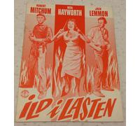 Fire Down Below Mitchum Rita Hayworth Lemmon 1957 programma cinematografico o...