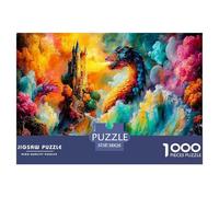 Fire Dragon 1000 Pezzi Puzzle Classici Per Adulti E Bambini ≥12 Anni Giochi Educativi Per Appassionati Esperti Decorazione Casa Imparo Logica Visualizzazione 38x26cm/1000pcs