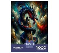 Fire Dragon 1000 Pezzi Puzzle Classici Per Adulti E Bambini A Partire Da 12 Anni Giochi Del Cervello Perfetto Per Appassionati Di Esperti - Regalo Per Amore E Amico 70x50cm/1000pcs