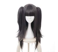 Fire Emblem Awakening Tharja Women Two Black Ponytail Parrucca Costume Cosplay Resistente al calore Capelli sintetici Parrucca da festa lunga + Cappellino parrucca Taglia unica come mostra l'immagin